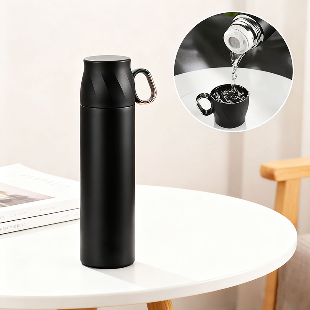 فلاسک تبلیغاتی استیل دوجداره 500 میلی لیتری کد FL-102 - تصویر 4